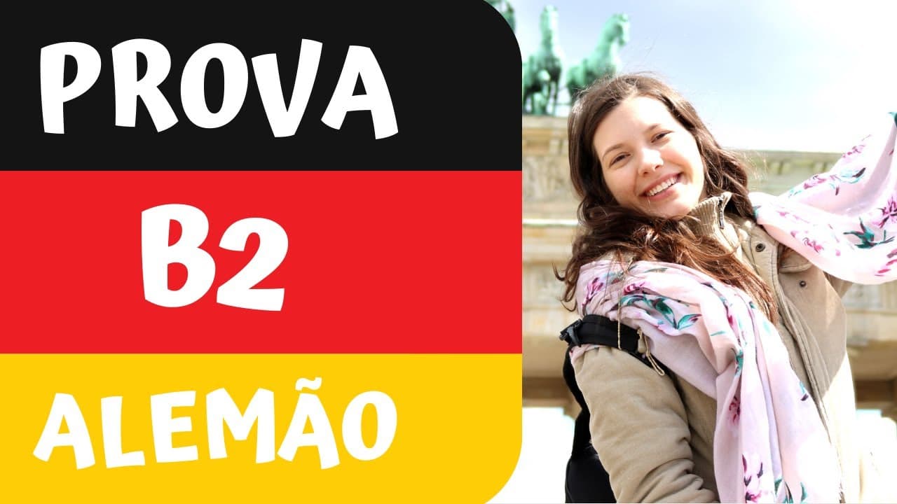 Thumbnail: Como estou estudando alemão - nível B2 - Deutsch lernen