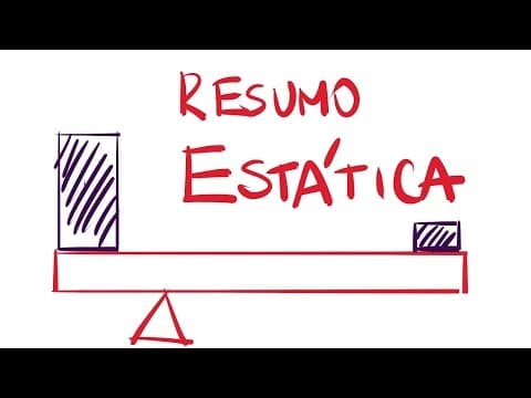 Thumbnail da aula: Estática do ponto material e corpo extenso - Resumão