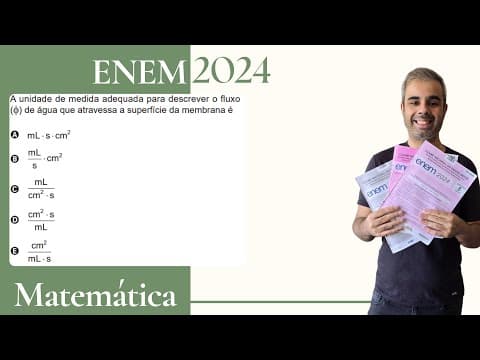 Thumbnail da aula: ENEM 2024 - Uma tubulação despeja sempre o mesmo volume de água por unidade de tempo em uma caixa