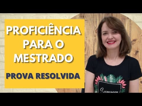 Thumbnail da aula: COMO PASSAR NA  PROVA DE PROFICIÊNCIA EM INGLÊS
