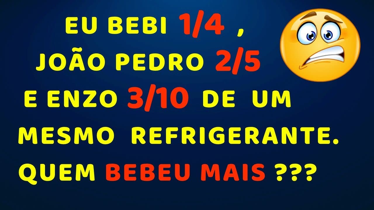 Thumbnail: CONSEGUE RESOLVER DESAFIO DE FRAÇÃO ? COMPARAÇÃO DE FRAÇÕES!!