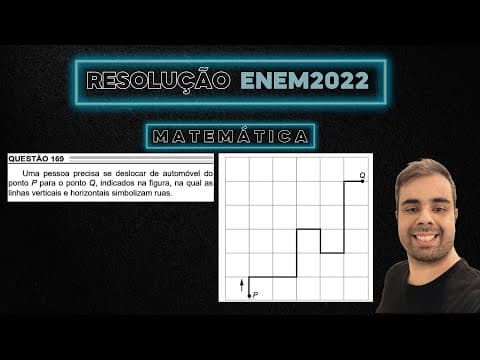 Thumbnail da aula: ENEM 2022 Uma pessoa precisa se deslocar de automóvel do ponto P para o ponto Q, indicados na figura