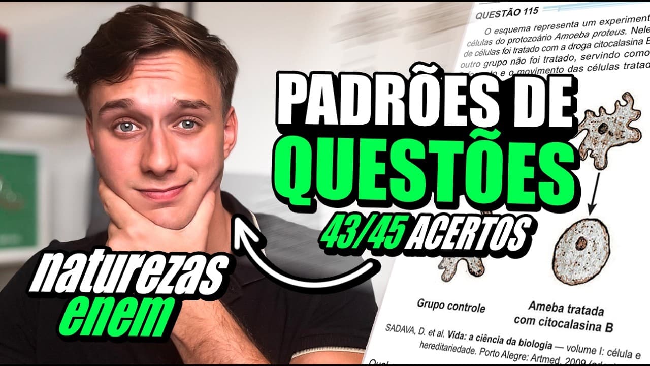Thumbnail: PADRÕES de QUESTÕES em CIÊNCIAS da NATUREZA no ENEM 2026 (EVOLUA RÁPIDO!)