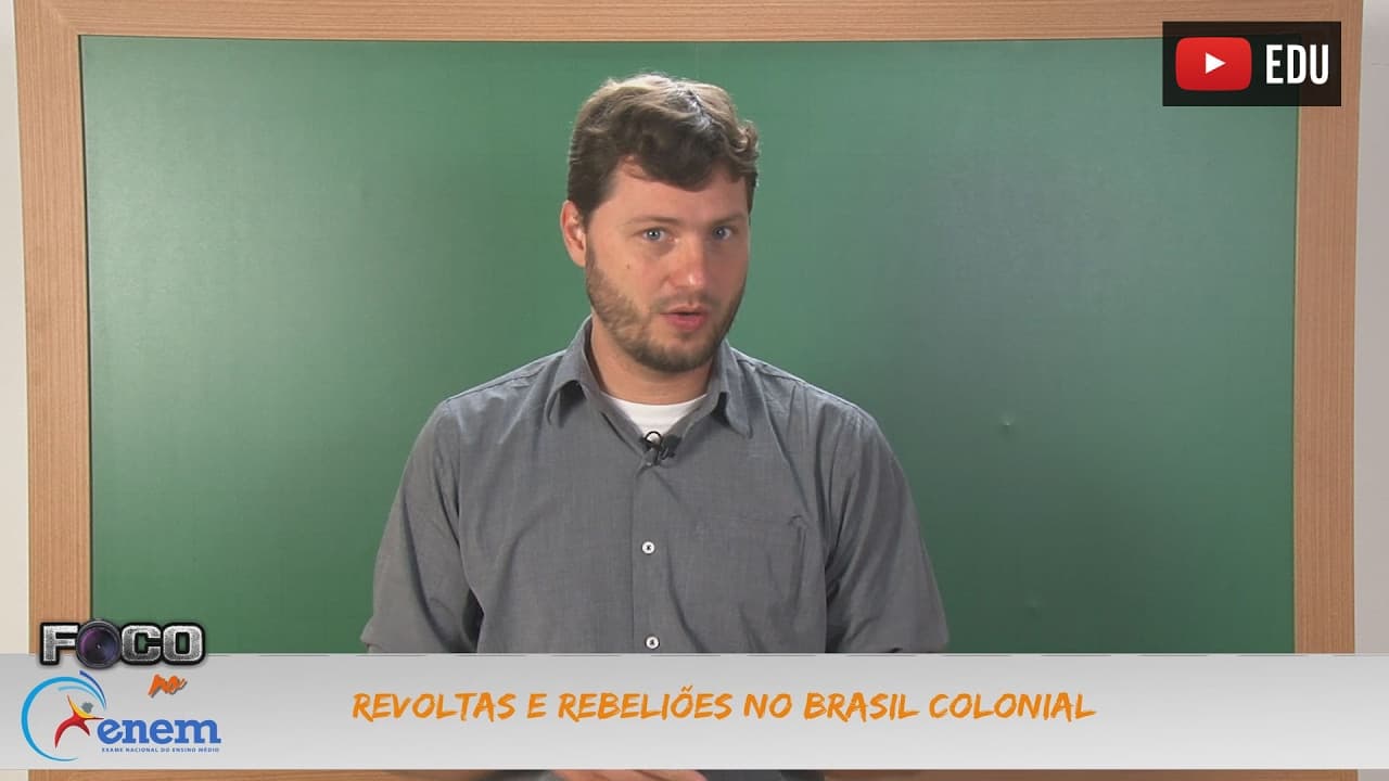 Thumbnail: Videoaulas Poliedro | Enem | Revoltas e Rebeliões no Brasil Colonial