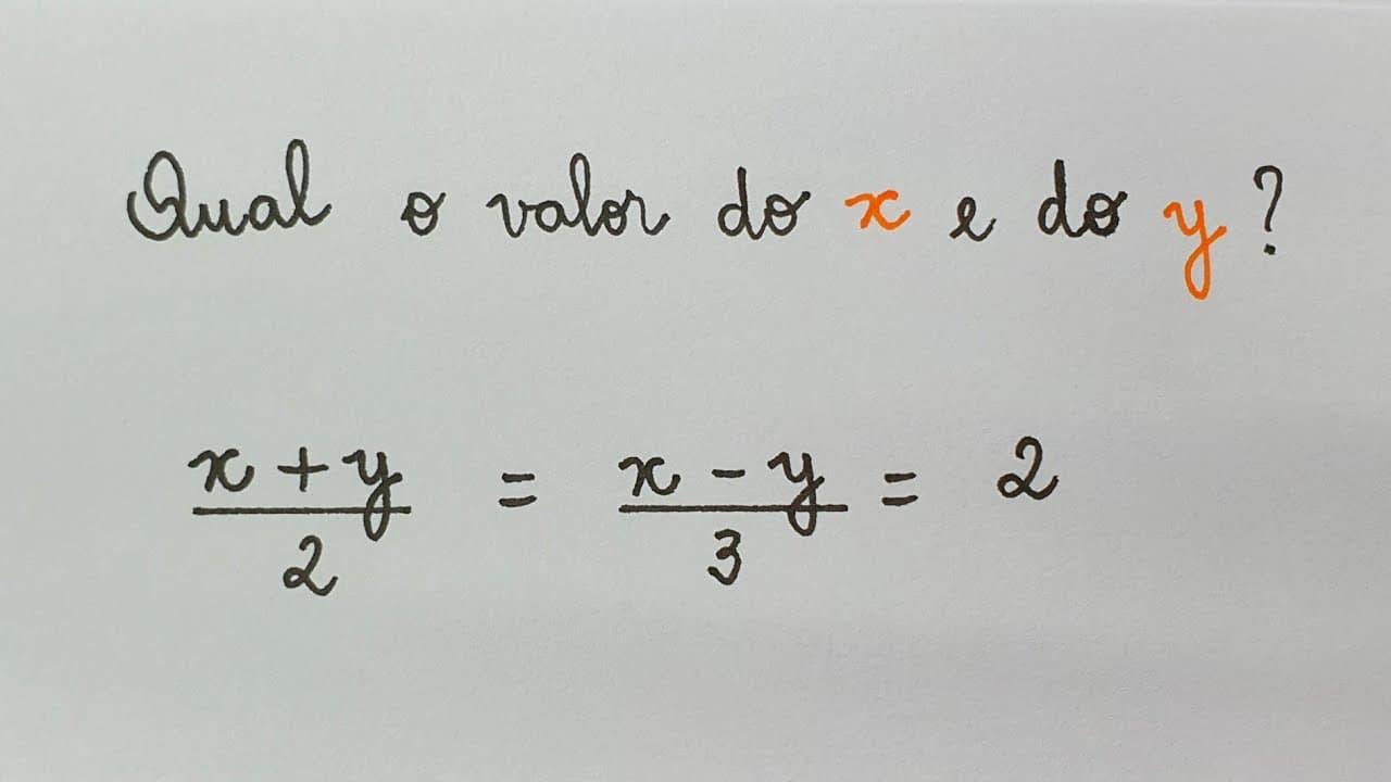 Thumbnail: QUAL É O VALOR DO X e do Y? SITEMA DE EQUAÇÕES DO 1º GRAU COM DUAS INCÓGNITAS - Professora Angela