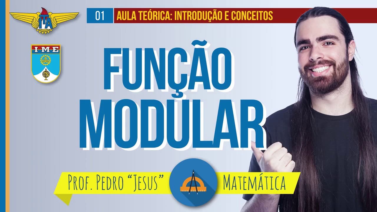 Thumbnail: FUNÇÃO MODULAR PARA ITA/IME: PARTE 1 | MATEMÁTICA | prof. Jesus