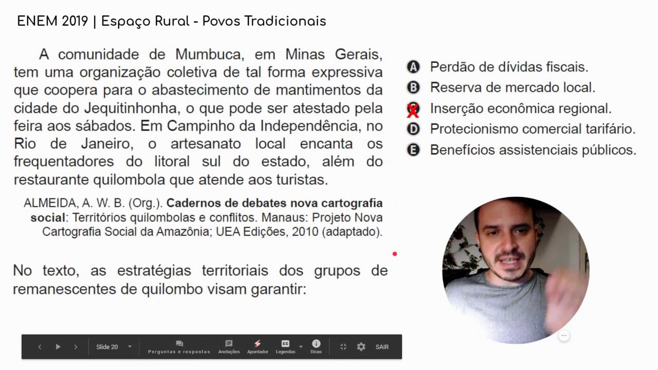 Thumbnail: ENEM 2019 - Geografia | Espaço Rural - Povos tradicionais