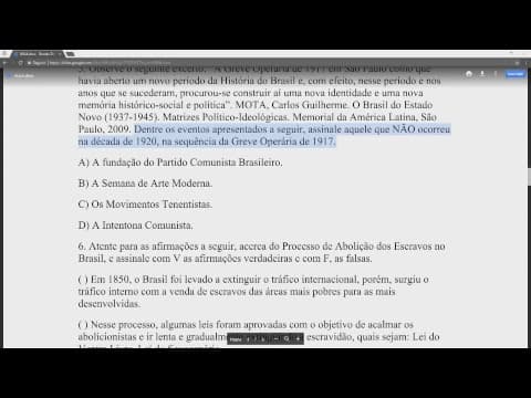 Thumbnail da aula: História ENEM 2018 - Resoluções de exercícios história do Brasil