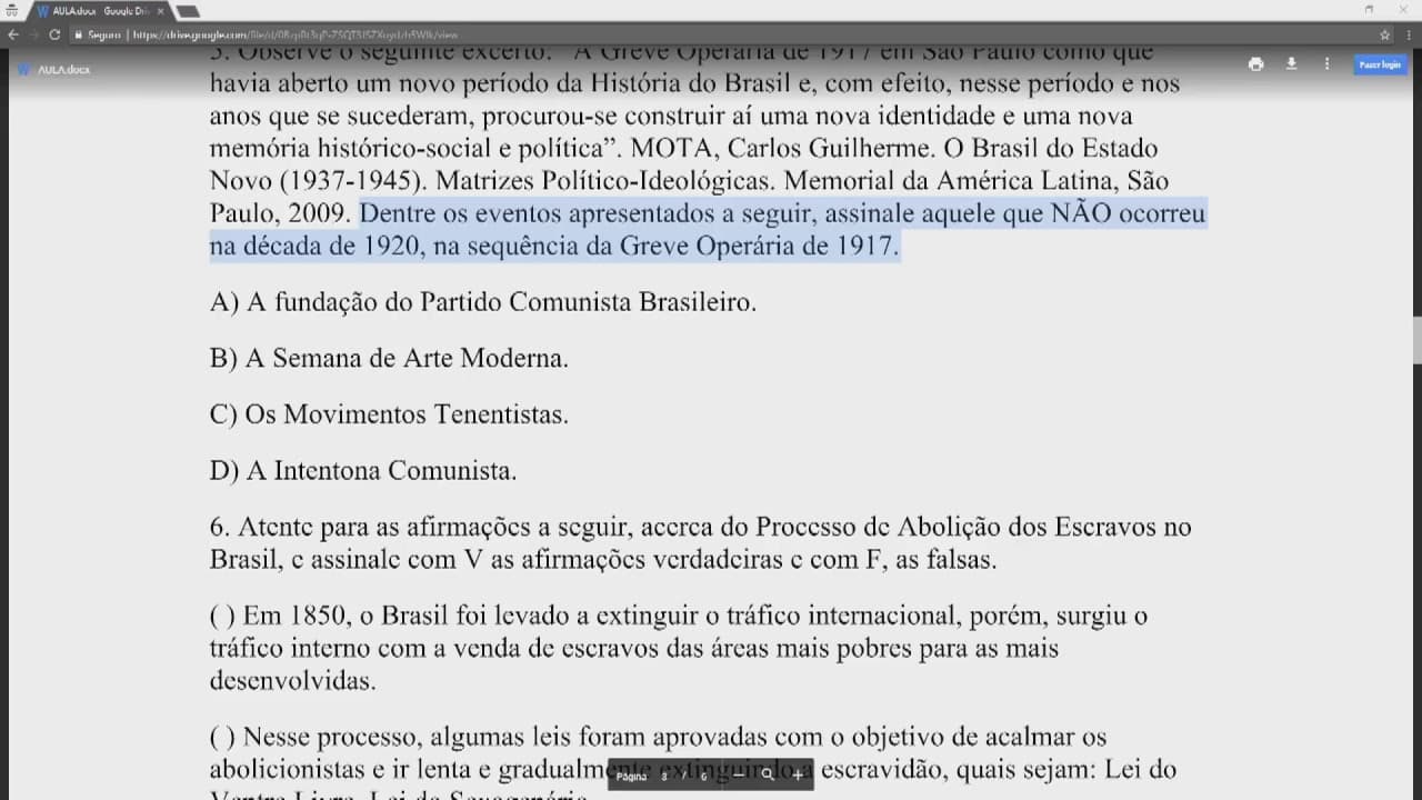 Thumbnail: História ENEM 2018 - Resoluções de exercícios história do Brasil