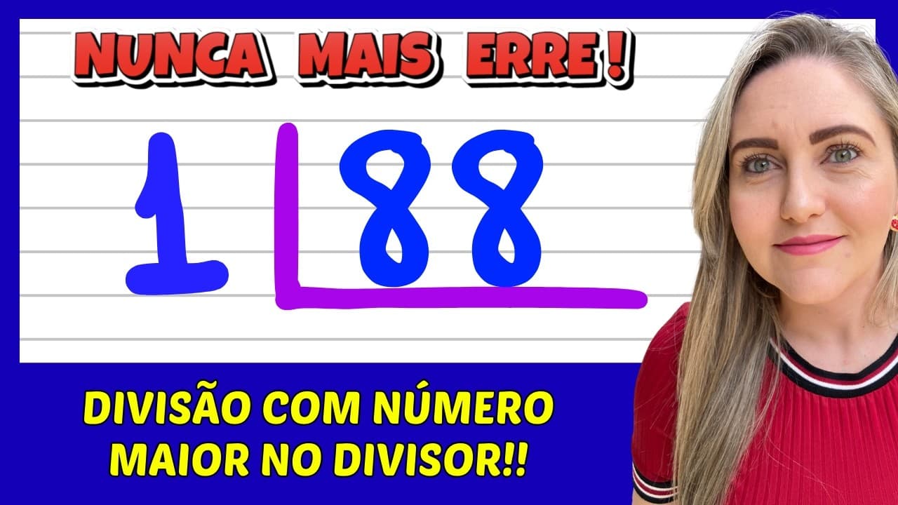 Thumbnail: NUNCA MAIS ERRE DIVISÃO! APRENDA COMO FAZER DIVISÃO!