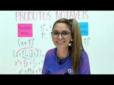 Thumbnail da aula: QUADRADO DA SOMA E QUADRADO DA DIFERENÇA DE DOIS TERMOS - PRODUTOS NOTÁVEIS