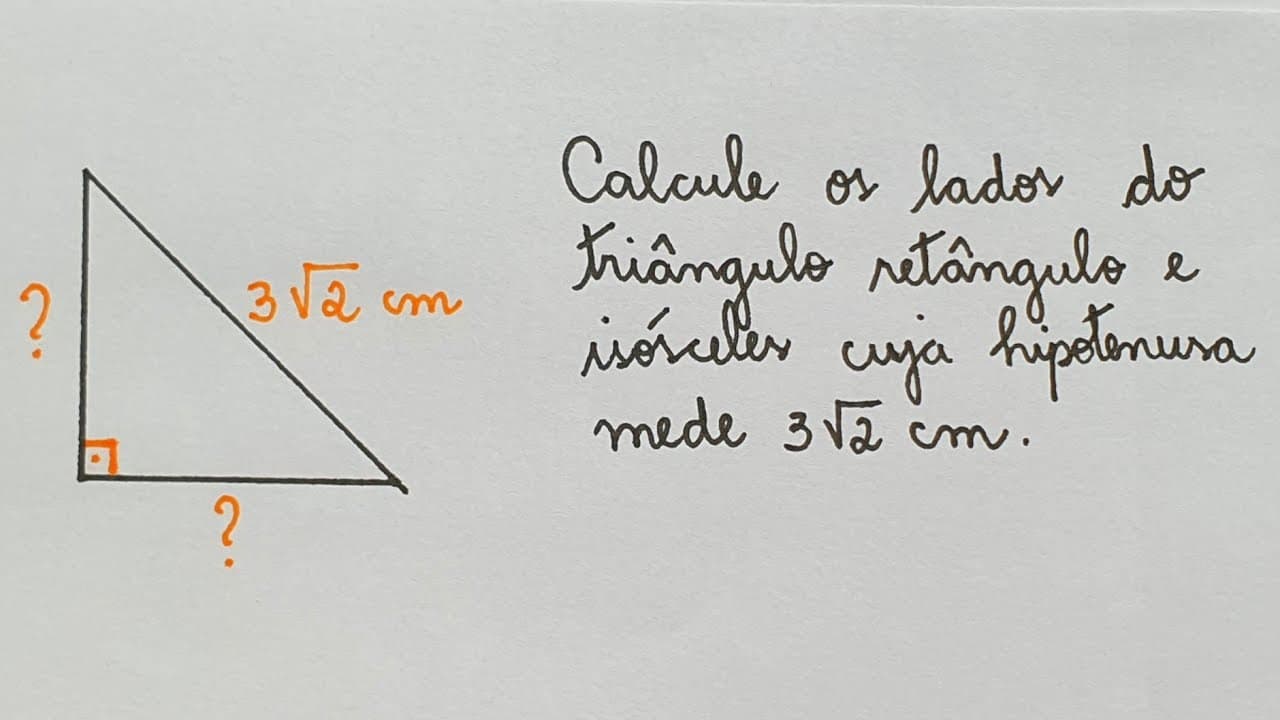 Thumbnail: QUAL É A MEDIDA DOS LADOS DO TRIÂNGULO - Professora Angela Matemática