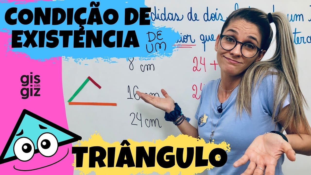 Thumbnail: CONDIÇÃO DE EXISTÊNCIA DE UM TRIÂNGULO #02 | TRIÂNGULOS | \Prof. Gis/