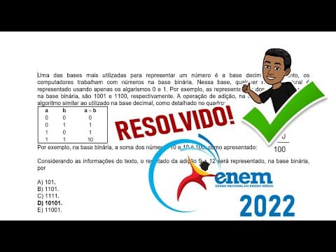 Thumbnail da aula: ENEM Questão Resolvida 2021 - Sistema Numérico Binário