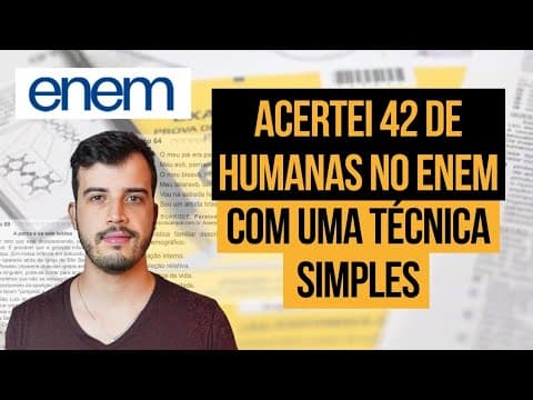 Thumbnail da aula: COMO ACERTAR QUALQUER QUESTÃO DE HUMANAS DO ENEM MESMO SEM SABER O CONTEÚDO