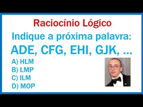 Thumbnail da aula: 🔥 Raciocínio Lógico!!! Consegue descobrir o padrão???