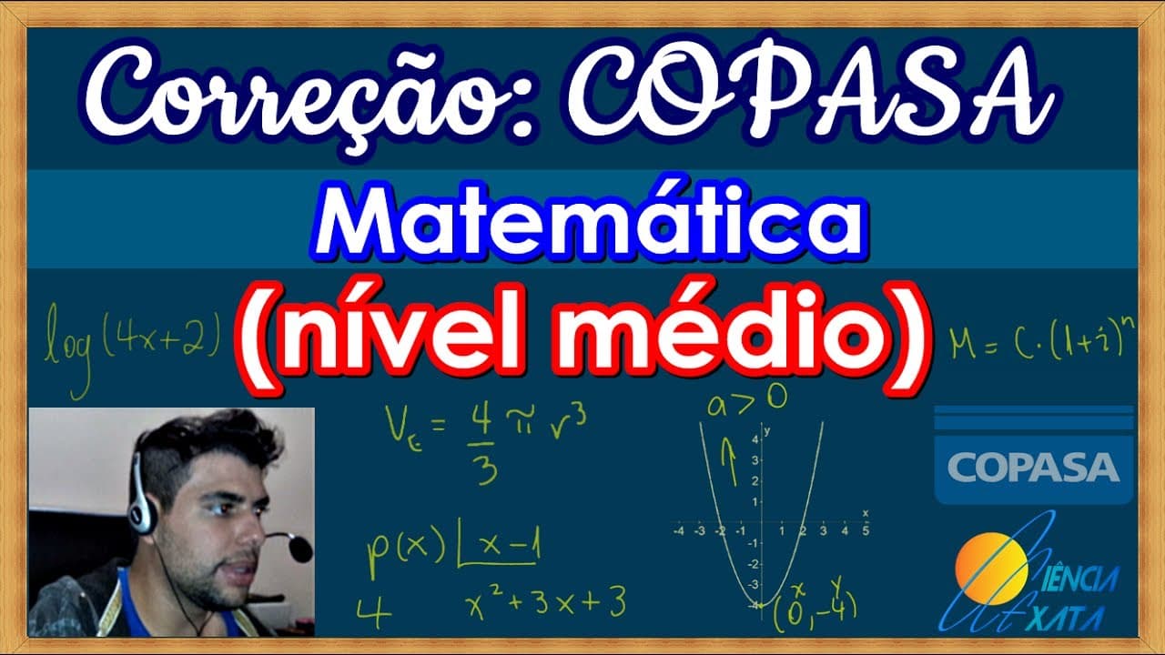 Thumbnail: Correção Prova Copasa 2014 - Matemática (Nível Médio)