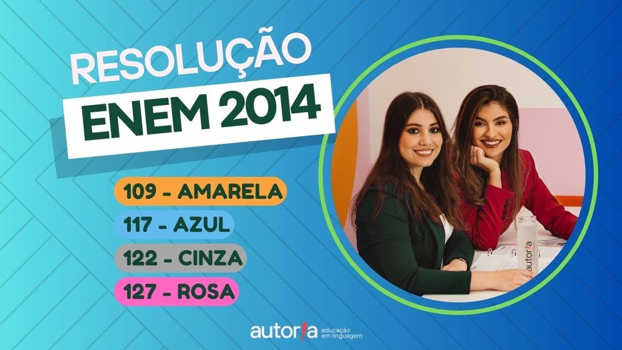 Thumbnail: Enem 2014 - Autoria Linguagem - Questão 109 | Linguagens, prova amarela