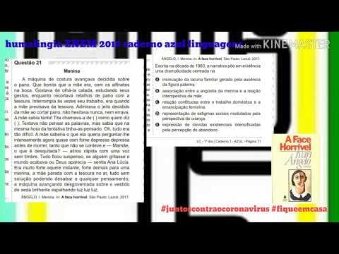 Thumbnail da aula: Questão 21 ENEM 2019 caderno azul linguagens
