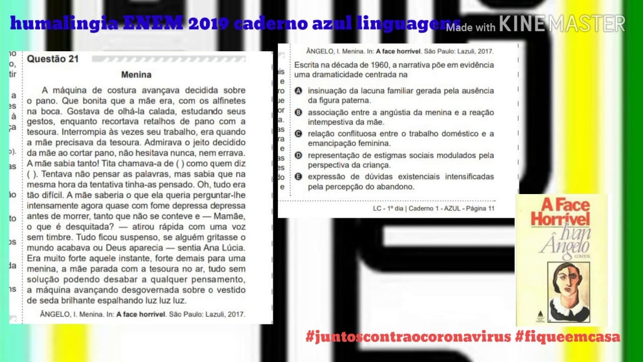 Thumbnail: Questão 21 ENEM 2019 caderno azul linguagens