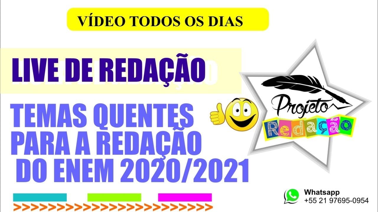 Thumbnail: Temas quentes para o Enem 2020/2021 (Redação)