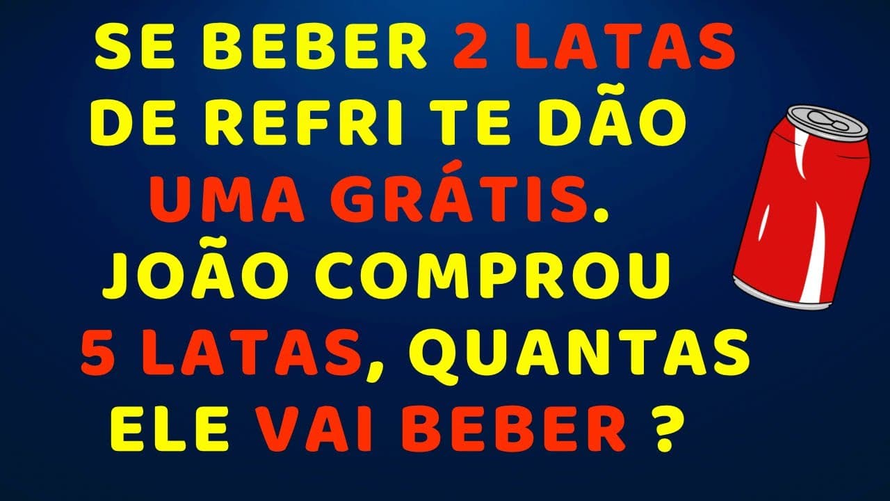 Thumbnail: 🤔🤔 CONSEGUE DESCOBRIR QUANTAS LATAS????