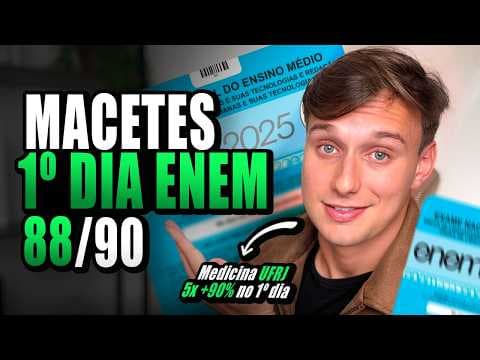 Thumbnail da aula: 🔥 MACETES para GABARITAR o 1º DIA ENEM: Linguagens e Humanas (GANHE MUITOS ACERTOS)