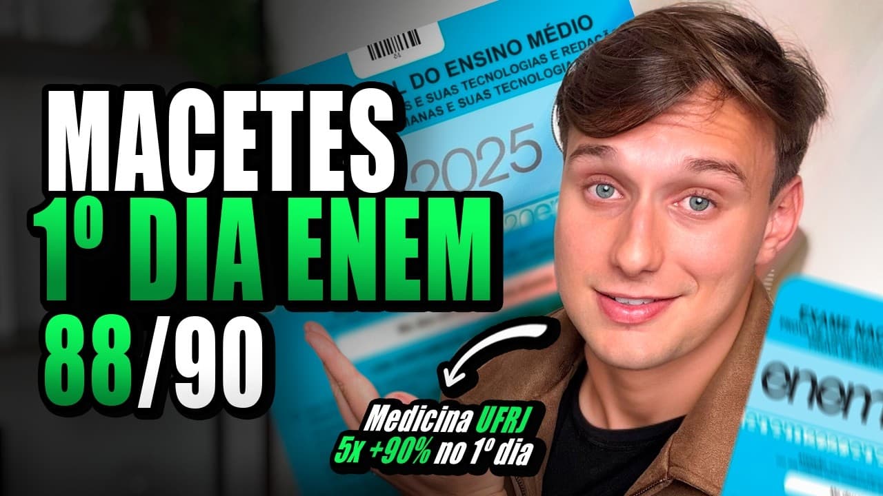 Thumbnail: 🔥 MACETES para GABARITAR o 1º DIA ENEM: Linguagens e Humanas (GANHE MUITOS ACERTOS)