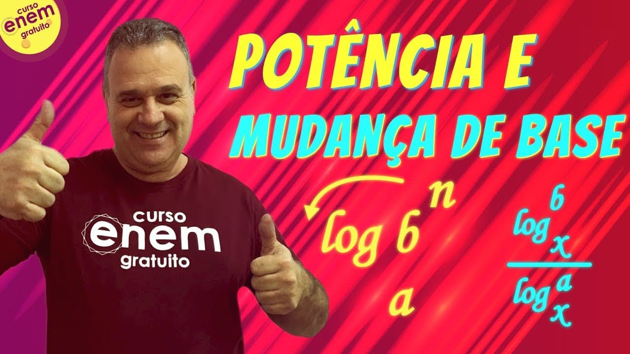 Thumbnail: PROPRIEDADES DOS LOGARITMOS: POTÊNCIA E MUDANÇA DE BASE | Resumo de Matemática para o Enem