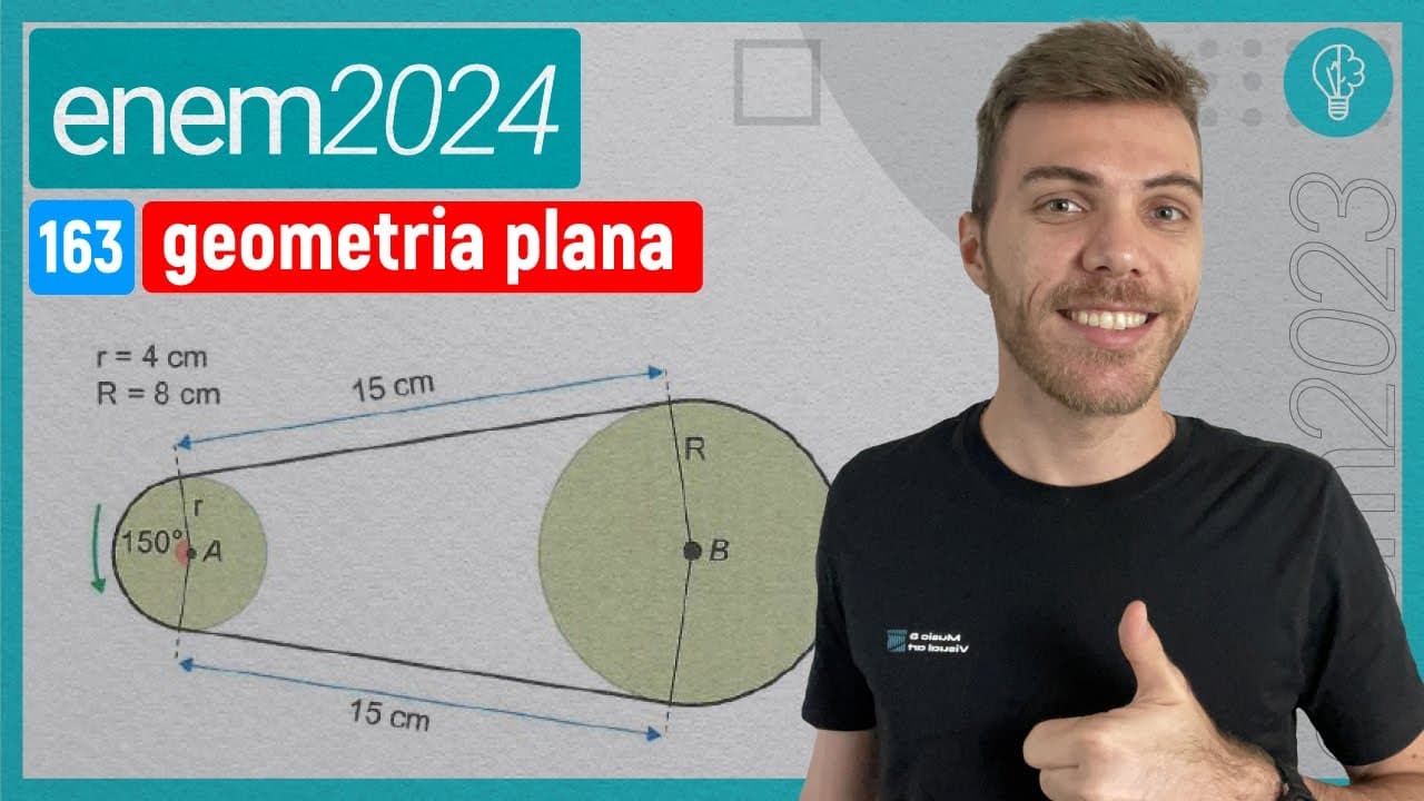 Thumbnail: Um sistema de polias circulares e correias é um dos mecanismos responsáveis - GEOMETRIA PLANA