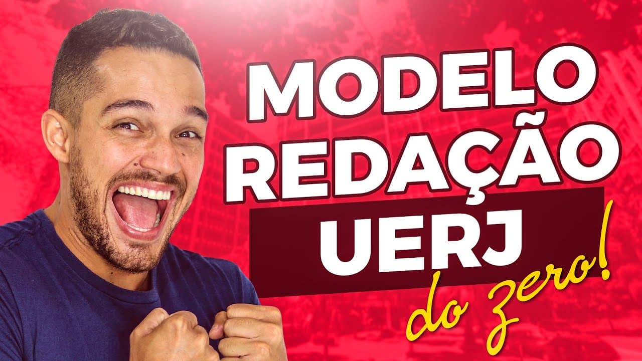 Thumbnail: Redação Modelo UERJ 2026 do ZERO | PROFINHO