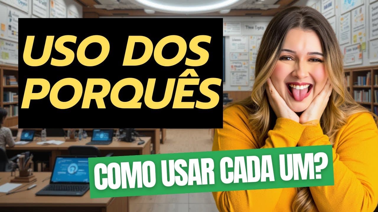 Thumbnail: USO DOS PORQUÊS: COMO USAR CADA UM? - Professora Pamba
