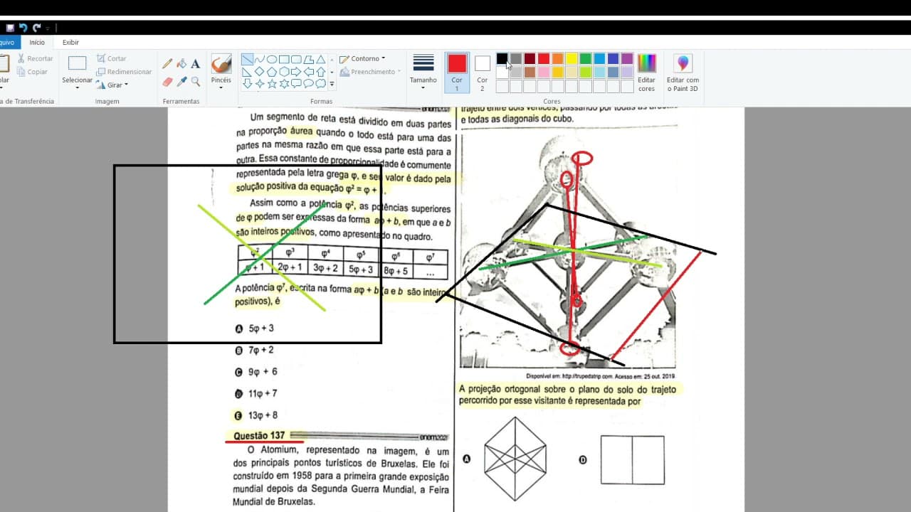 Thumbnail: ENEM 2021 Matemática O atomium, representado na imagem, é um dos principais pontos turísticos