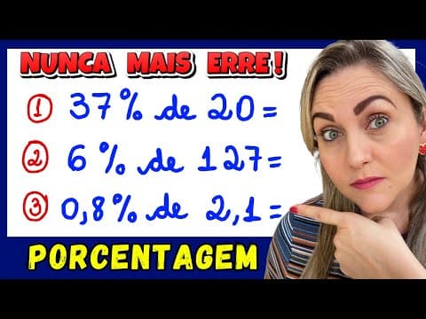 Thumbnail da aula: PORCENTAGEM!! EXPLICAÇÃO PASSO A PASSO! VOCÊ PODE ESTAR SENDO ENGANADO!! 📚🚀