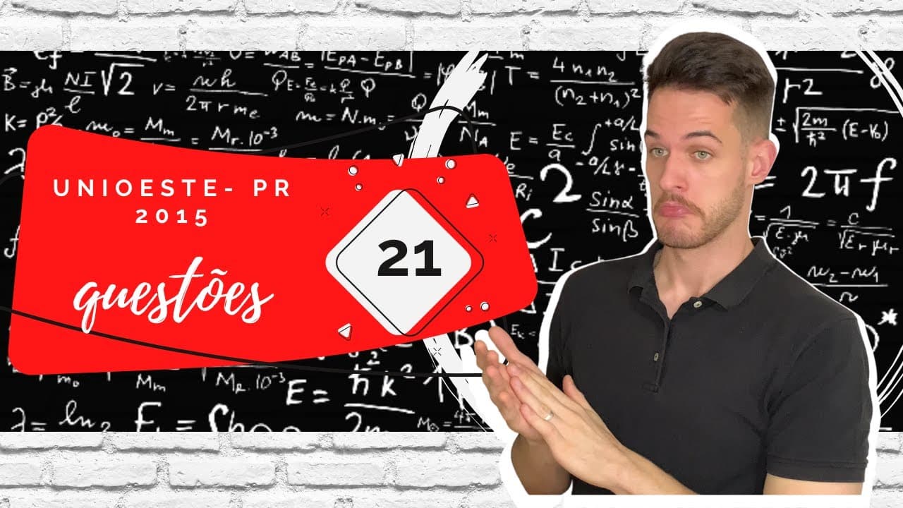 Thumbnail: UNIOESTE 2015 - QUESTÃO 21 - A FIGURA ABAIXO REPRESENTA UM PAR DE PLACAS CONDUTORAS PARALELAS E