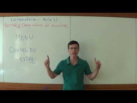Thumbnail da aula: Revisão de Eletrodinâmica (I) - Carga elétrica até resistores (Menu) - Aula 11- Prof. Marcelo Boaro