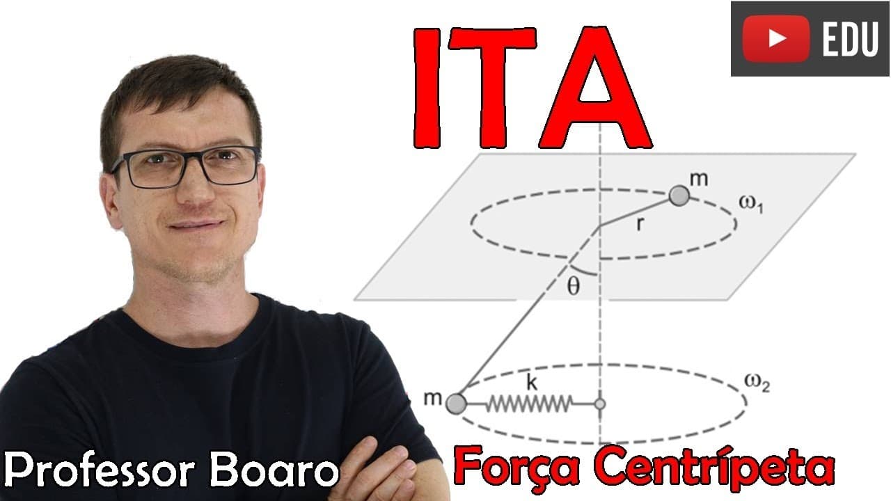 Thumbnail: FORÇA CENTRÍPETA - APROFUNDAMENTO de FÍSICA - ITA - Professor Boaro - VÍDEO AULA nº35