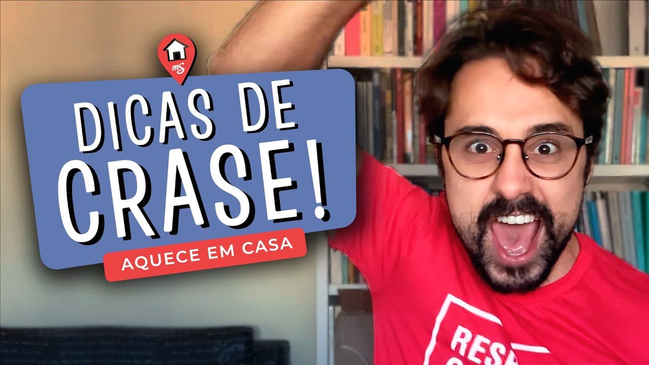 Thumbnail: Aquece Corretor Sincerão: CRASE! #FiqueEmCasa e Estude #Comigo para arrasar na Redação do ENEM.