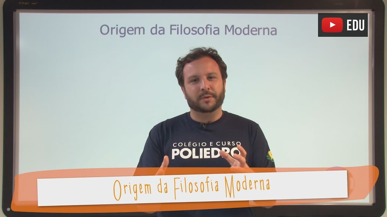 Thumbnail: Videoaulas Poliedro | Origem da Filosofia Moderna