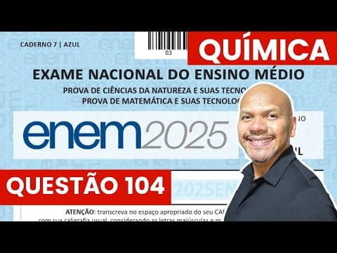 Thumbnail da aula: Enem 2025 - Resolução de Química  - A quantidade de CO2 na atmosfera da Terra aumentou em 50%, e a