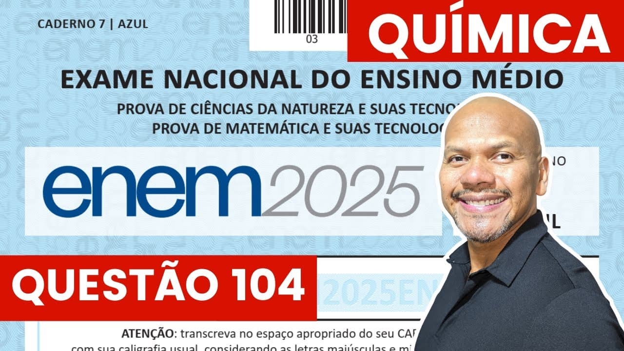 Thumbnail: Enem 2025 - Resolução de Química  - A quantidade de CO2 na atmosfera da Terra aumentou em 50%, e a