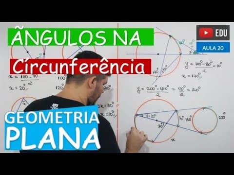 Thumbnail da aula: [ Libras e LSE ] Ângulos na Circunferência - GEOMETRIA PLANA
