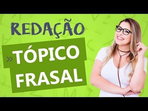 Thumbnail da aula: O QUE É TÓPICO FRASAL? COM EXEMPLOS - Profa. Pamba