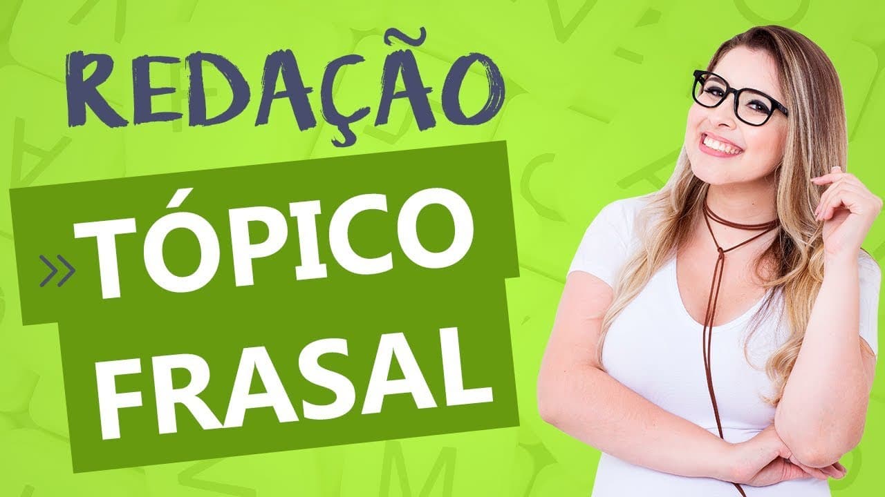 Thumbnail: O QUE É TÓPICO FRASAL? COM EXEMPLOS - Profa. Pamba