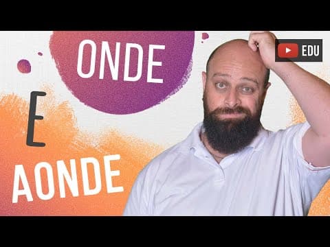 Thumbnail da aula: Onde ou Aonde??? Professor Noslen explica!!!