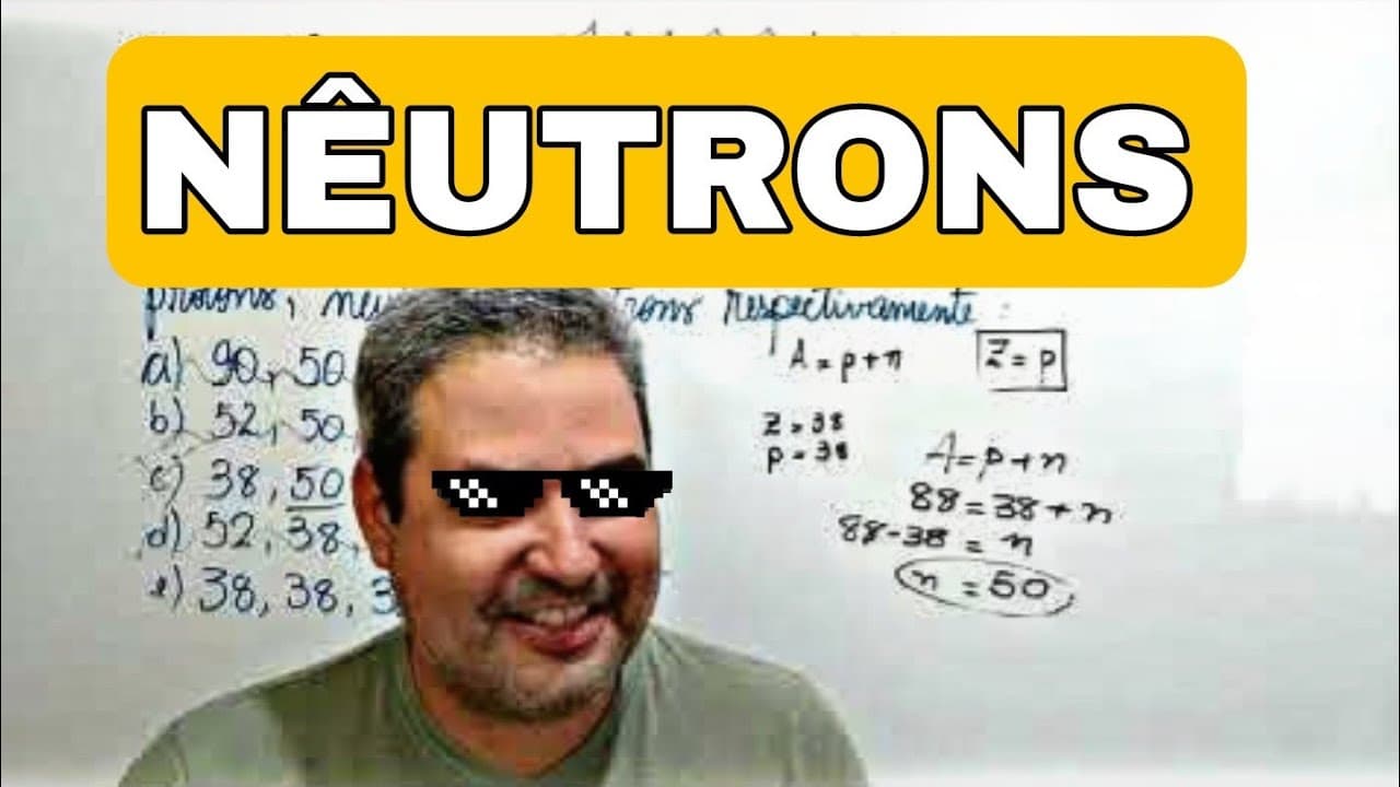 Thumbnail: Como calcular nêutrons de um íon. A=p+n - Sabendo que o cátion bivalente do Estrôncio(Z=38).
