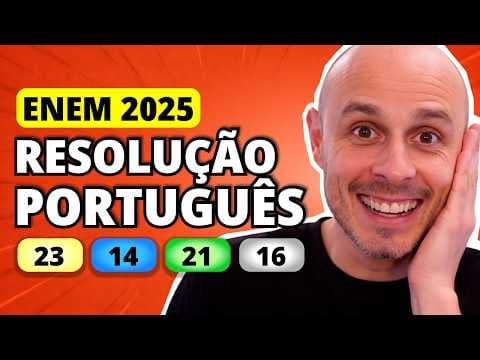 Thumbnail da aula: ENEM 2025 Linguagens – Questão 23 | Nesse cartaz publicitário, os recursos verbais e não verbais