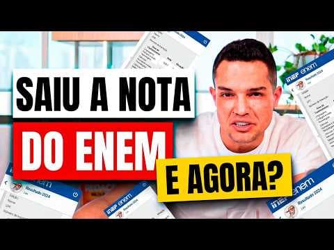 Thumbnail da aula: 🚨 SAIU A NOTA DO ENEM 2025! Como usar a nota e o que fazer para garantir sua vaga