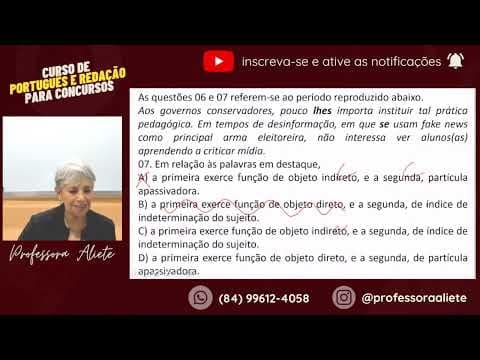 Thumbnail da aula: Correção COMPERVE 2023 - Prova PROFLETRAS | Mestrado | Português.
