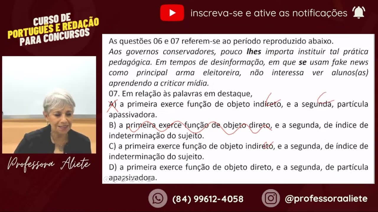 Thumbnail: Correção COMPERVE 2023 - Prova PROFLETRAS | Mestrado | Português.